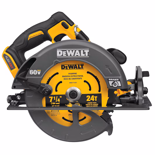 DEWALT 60V MAX* 7-1/4 in. Brushless Circular Saw With Electronic Brake (Tool Only)