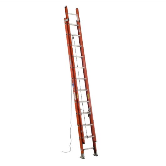 24ft Type IA Fiberglass D-Rung Extension Ladder D6224-2